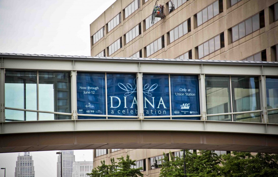 Diana window cling ads