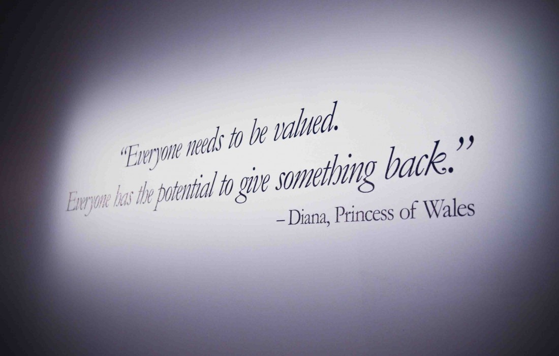 Diana wall graphic quote